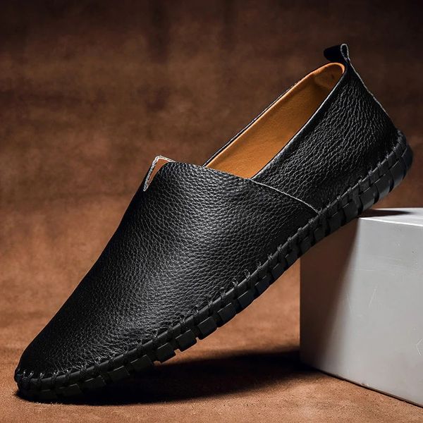 Massimo leren loafer