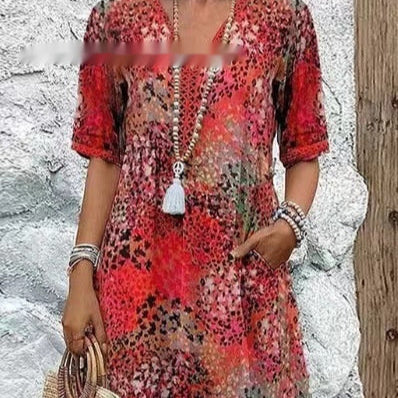 SARAH – LEVENDIGE, middellange jurk