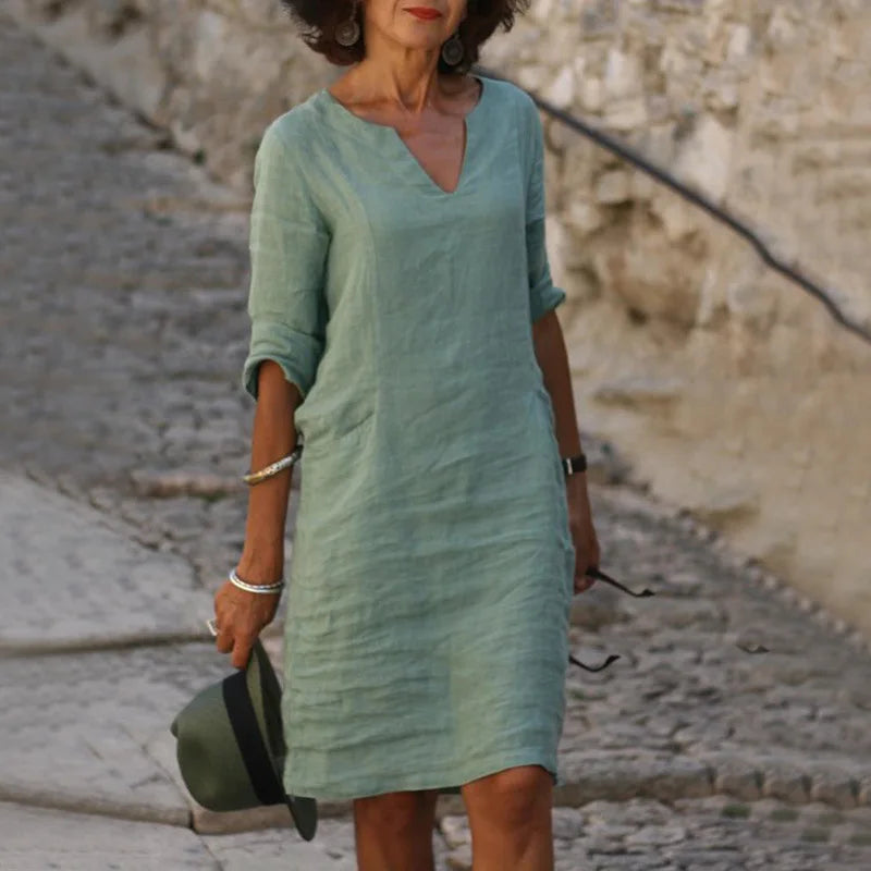 Mira – Casual katoenen vintage-geïnspireerde mini-jurk
