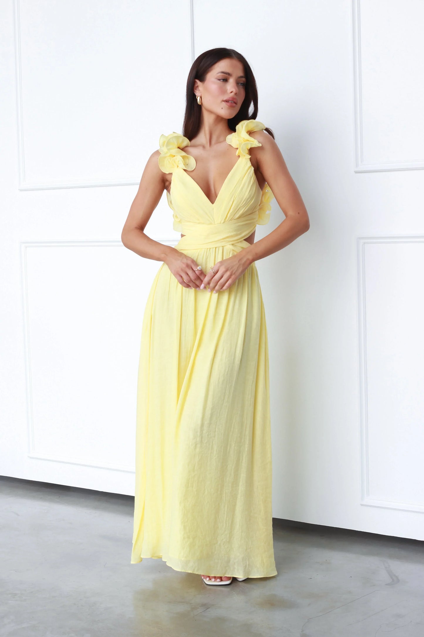 Halee - elegante jurk met diepe v -neck