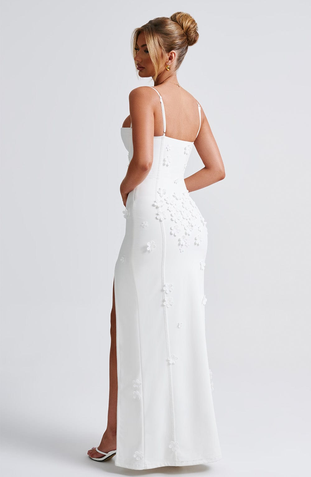 Bianca - Maxi-jurk met bloemenapplicatie