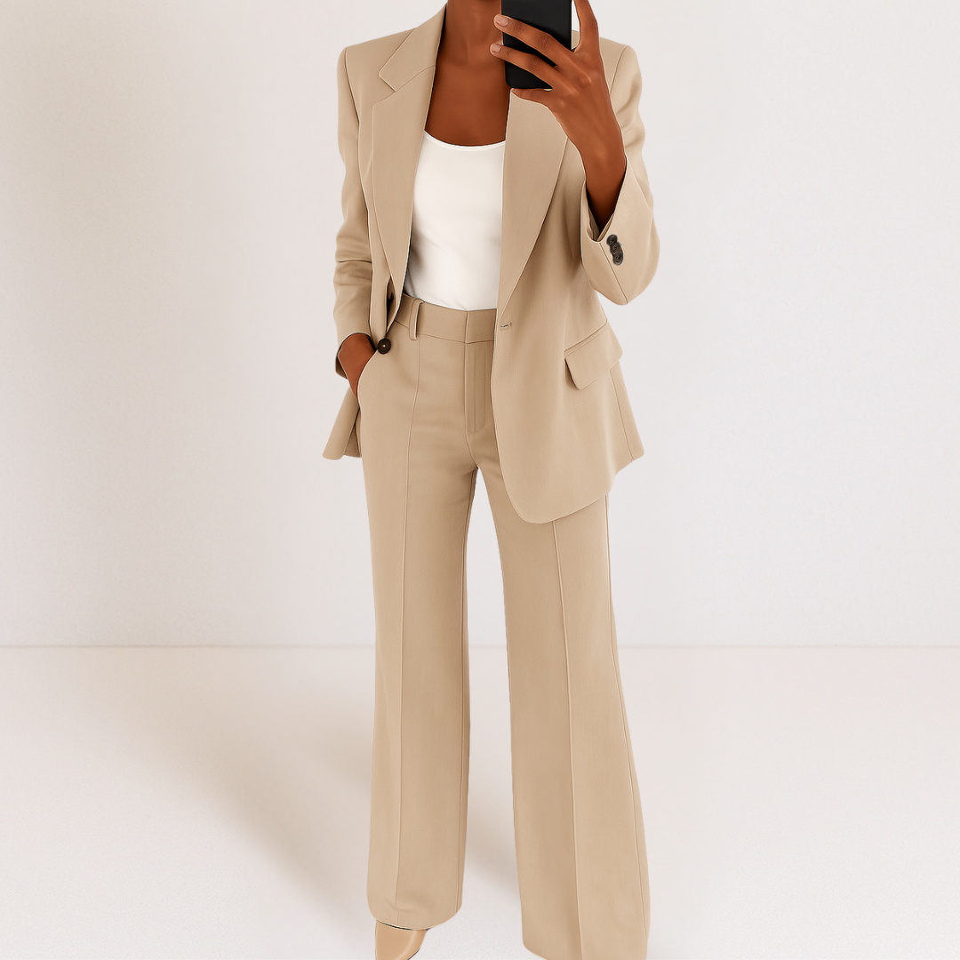 Set van blazer en broek op maat van Elena