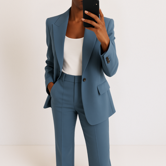 Set van blazer en broek op maat van Elena