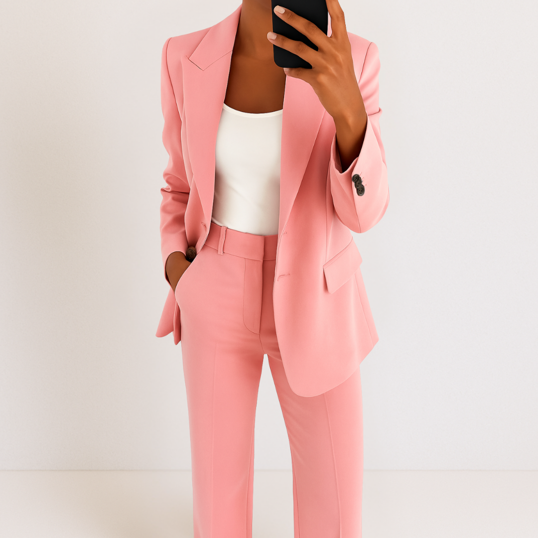 Set van blazer en broek op maat van Elena