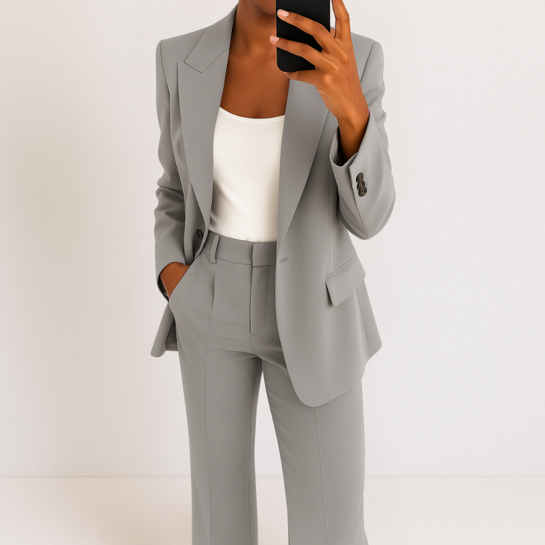 Set van blazer en broek op maat van Elena