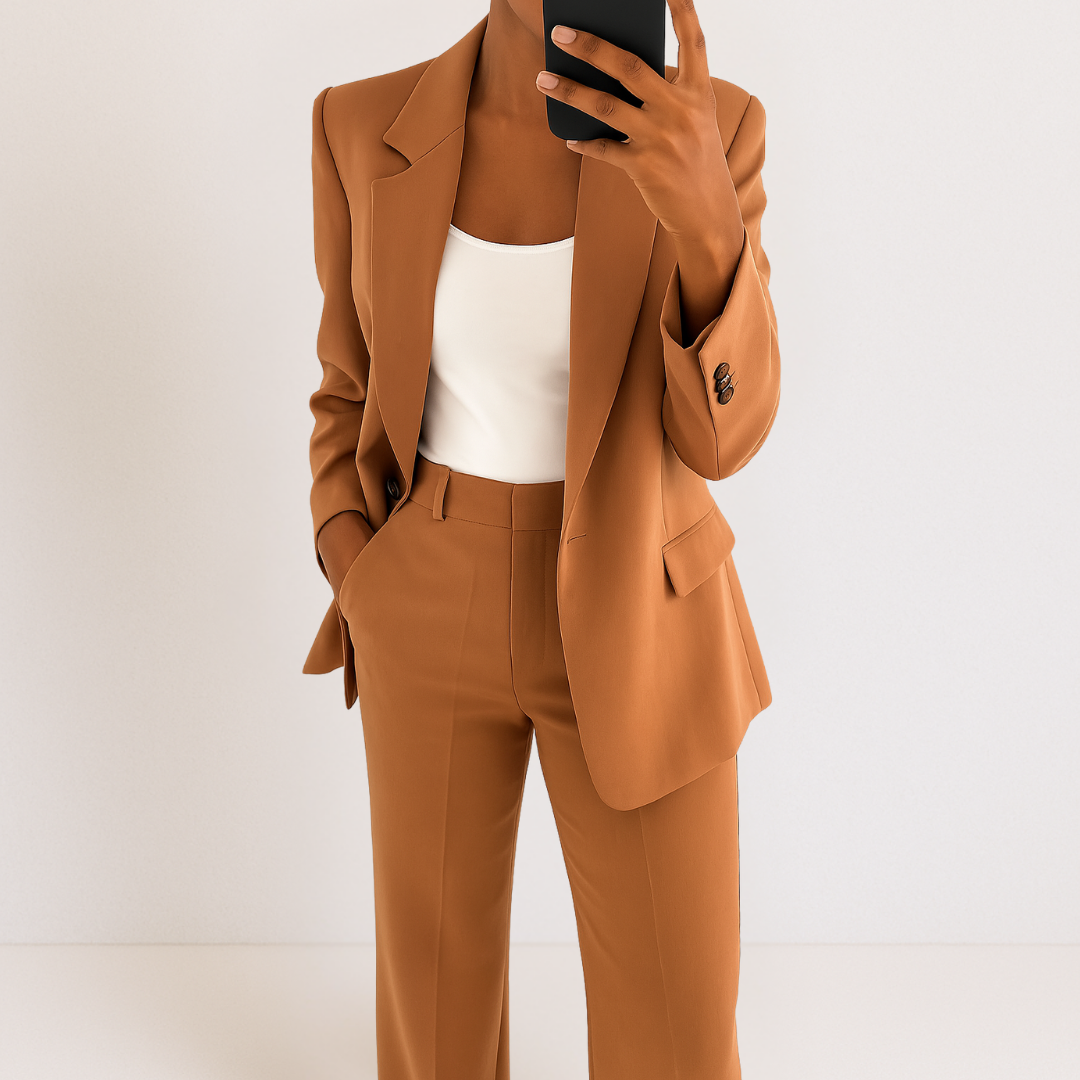 Set van blazer en broek op maat van Elena