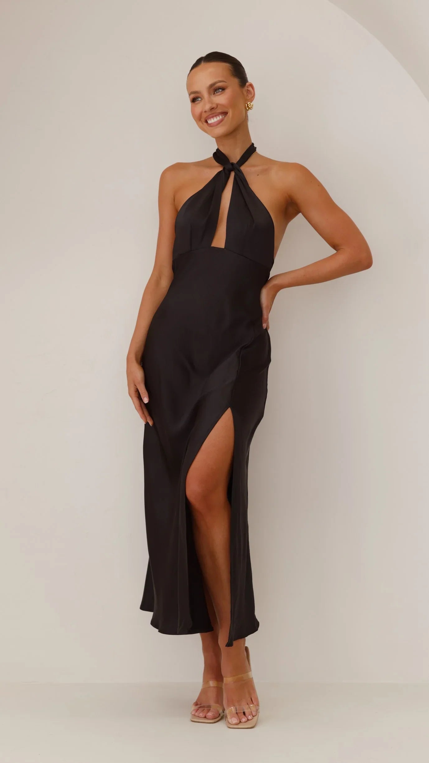 Vesta - Halter maxi-jurk
