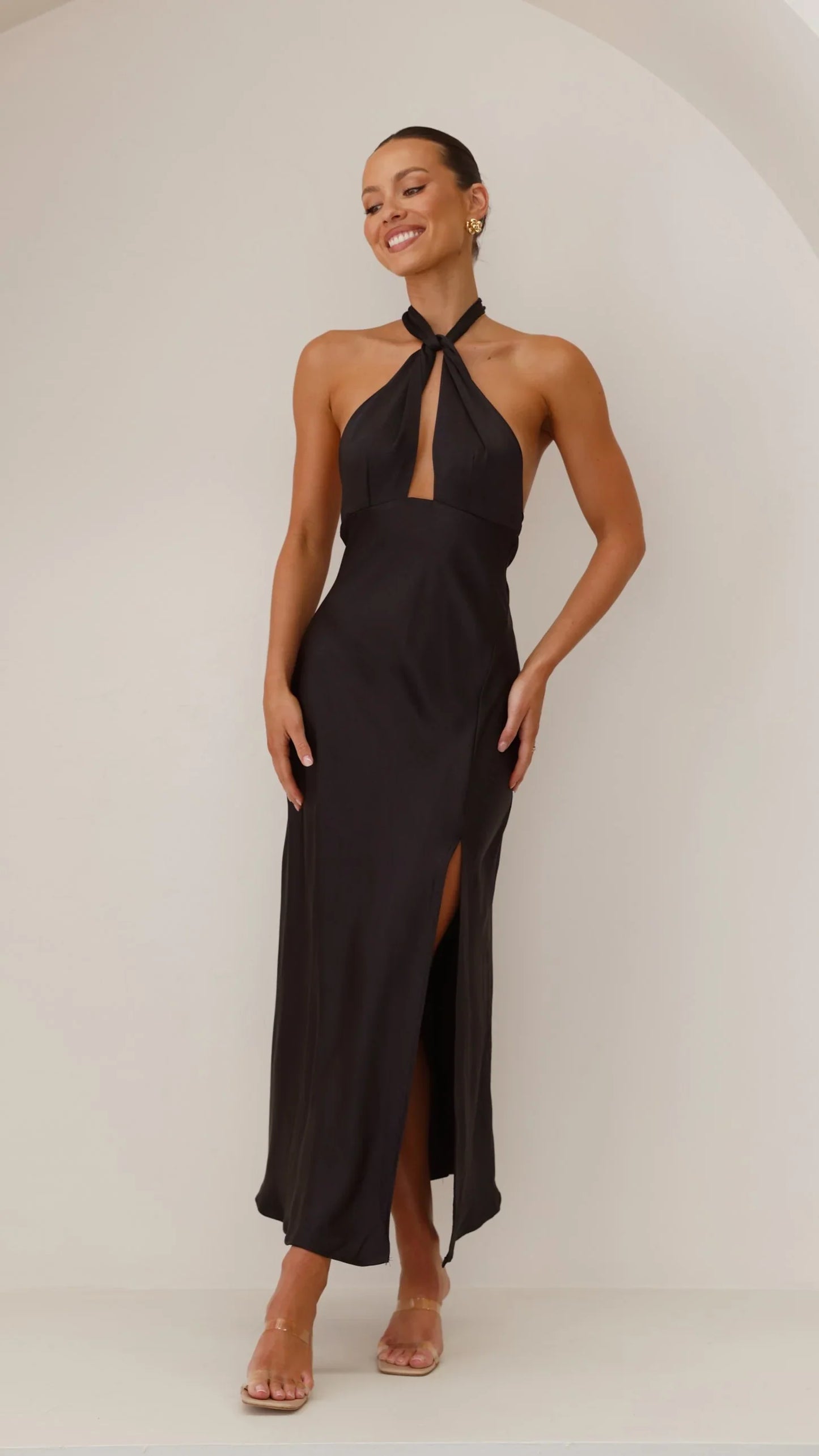 Vesta - Halter maxi-jurk