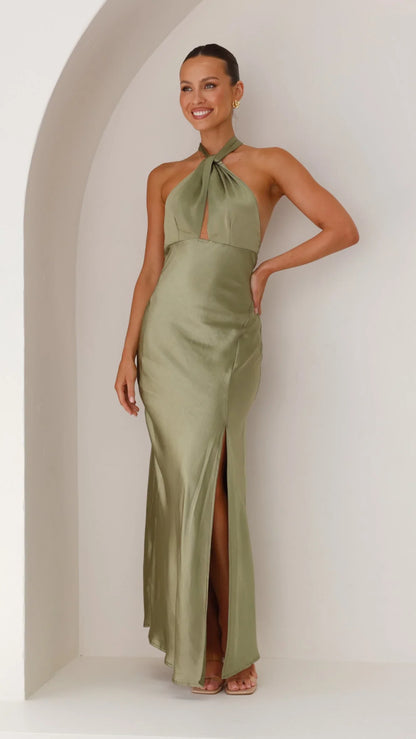 Vesta - Halter maxi-jurk