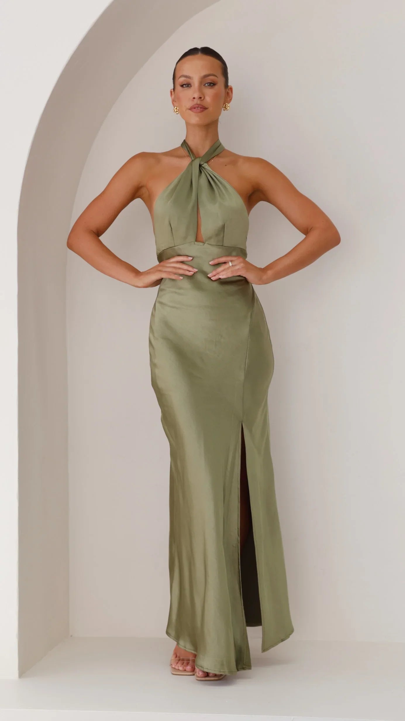 Vesta - Halter maxi-jurk