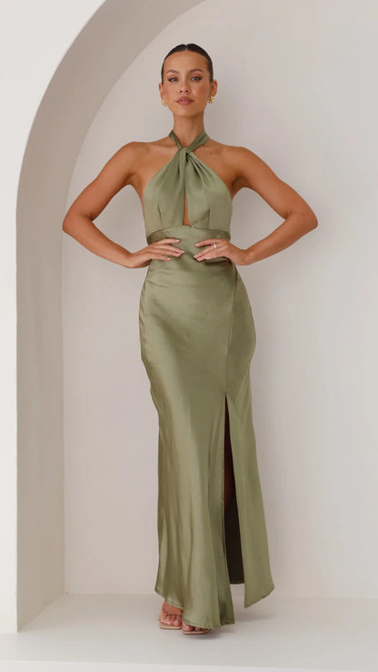 Vesta - Halter maxi-jurk