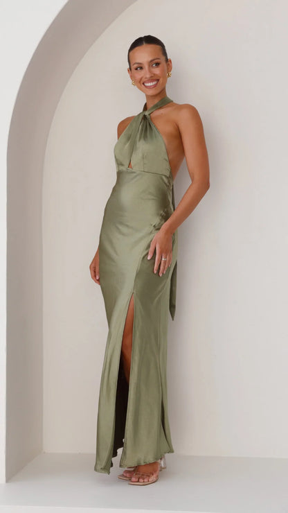 Vesta - Halter maxi-jurk