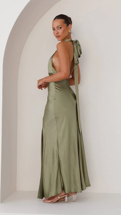 Vesta - Halter maxi-jurk