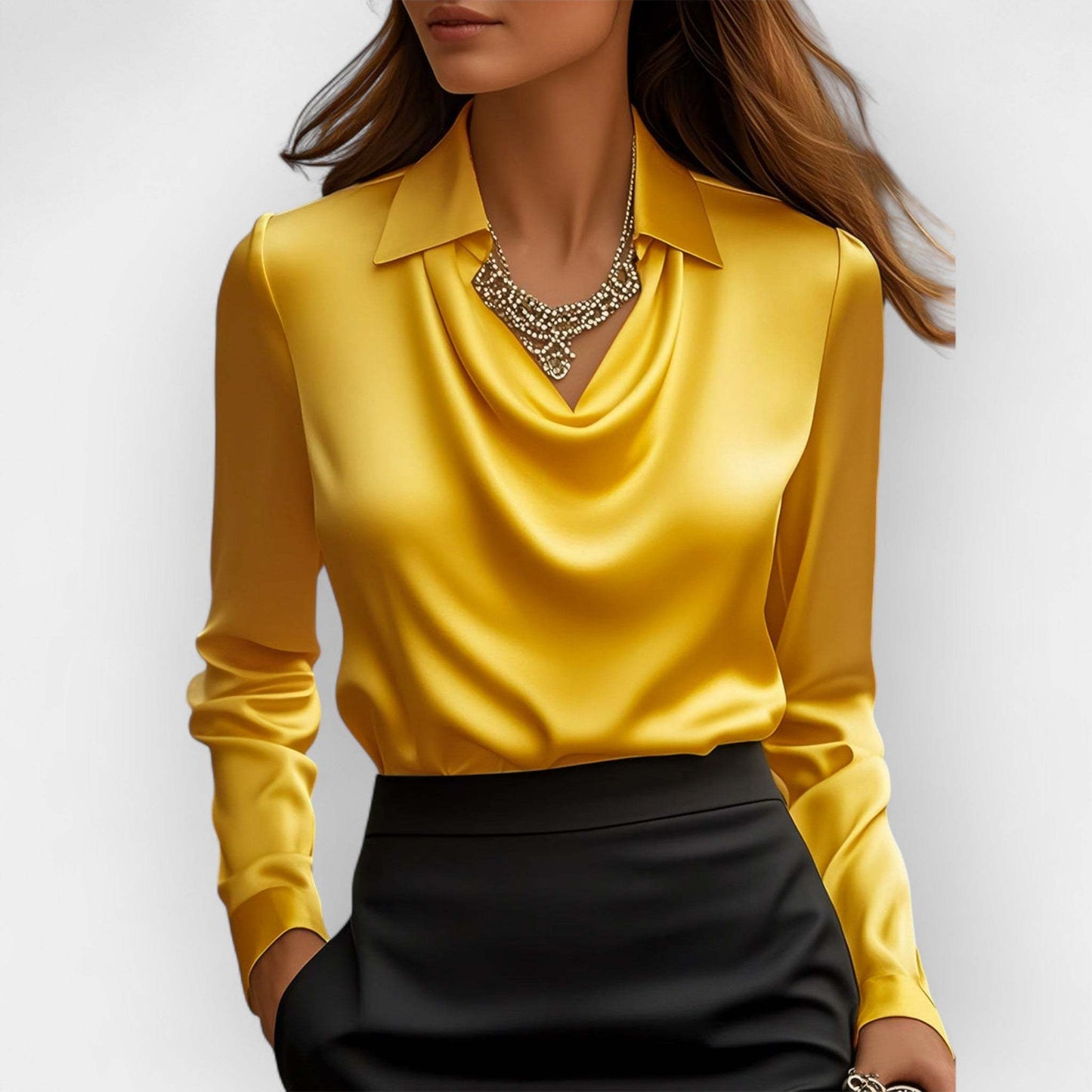ELEGANTE SATIJNEN BLOUSE