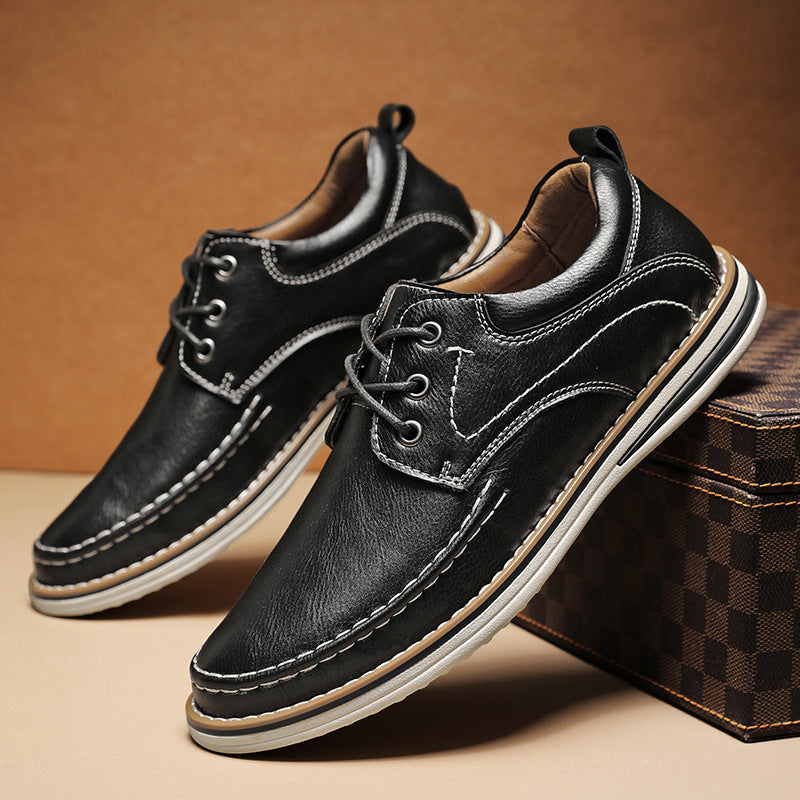 Monroe leren Moc Oxfords