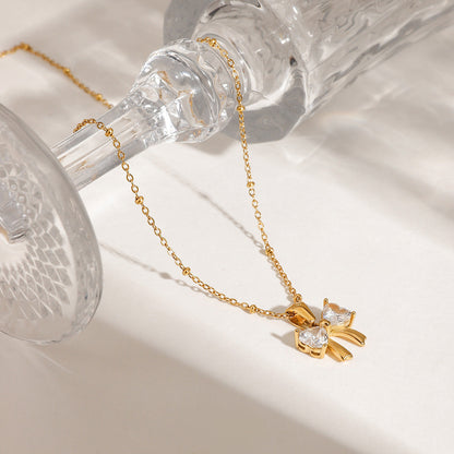 Bow Pendant Necklace