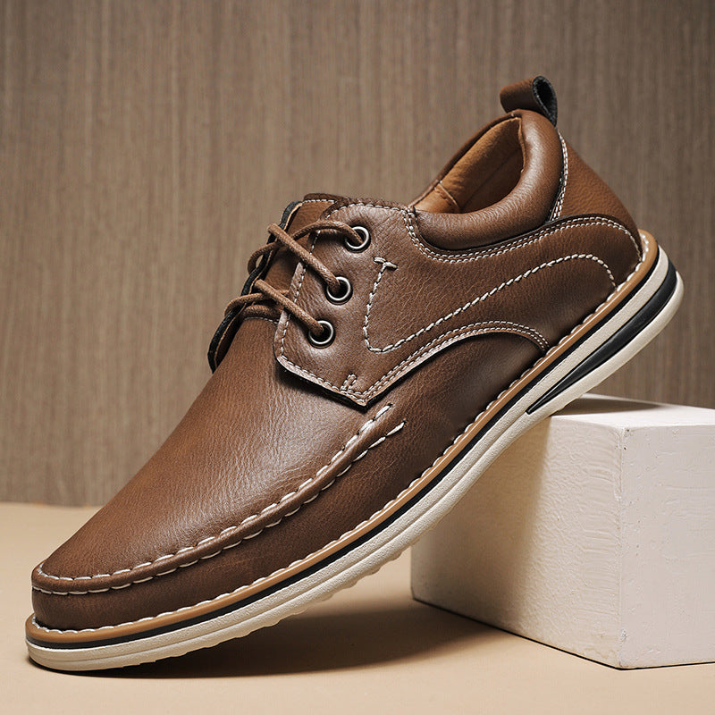 Monroe leren Moc Oxfords