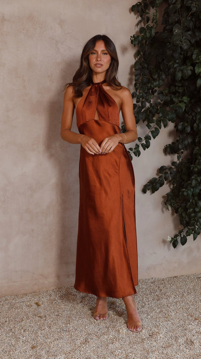 Vesta - Halter maxi-jurk