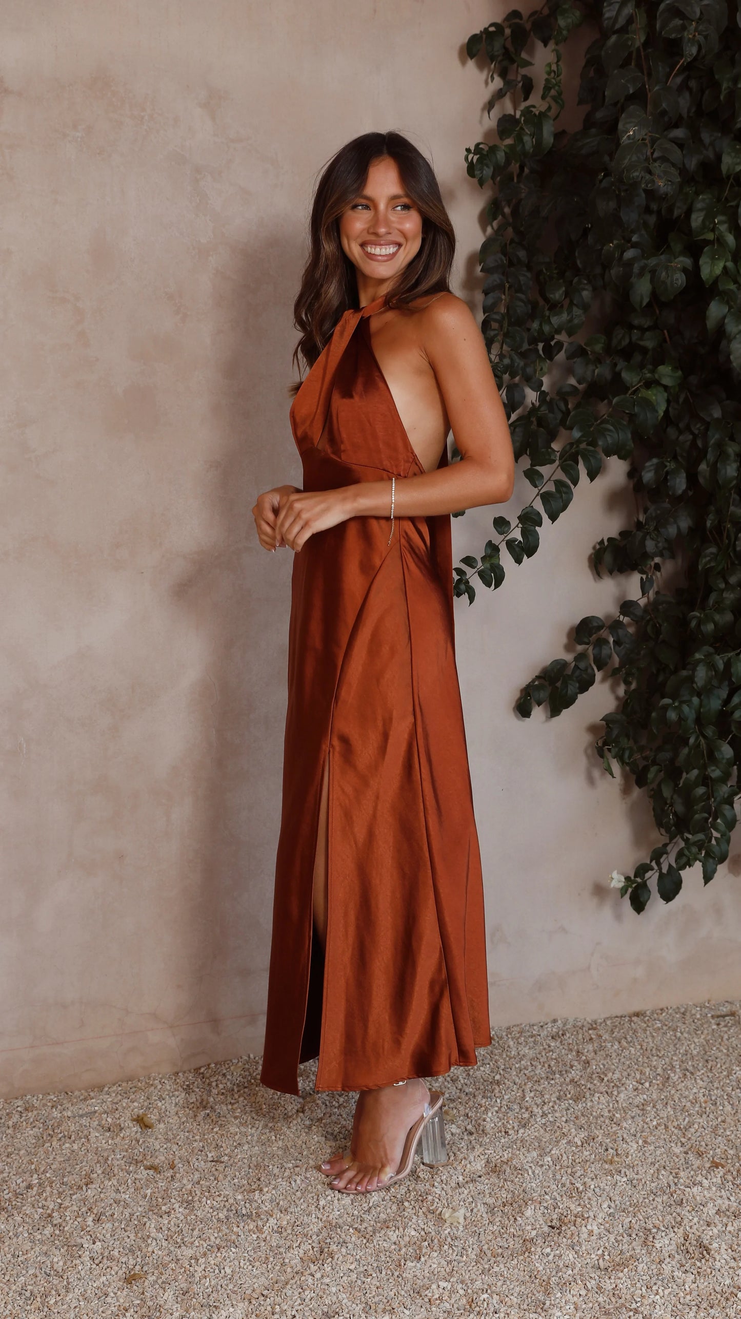 Vesta - Halter maxi-jurk