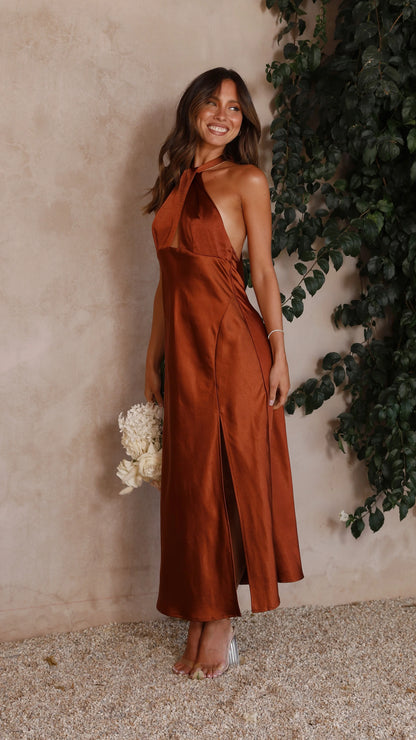 Vesta - Halter maxi-jurk
