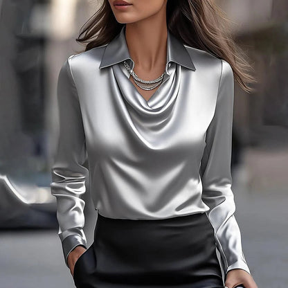 ELEGANTE SATIJNEN BLOUSE