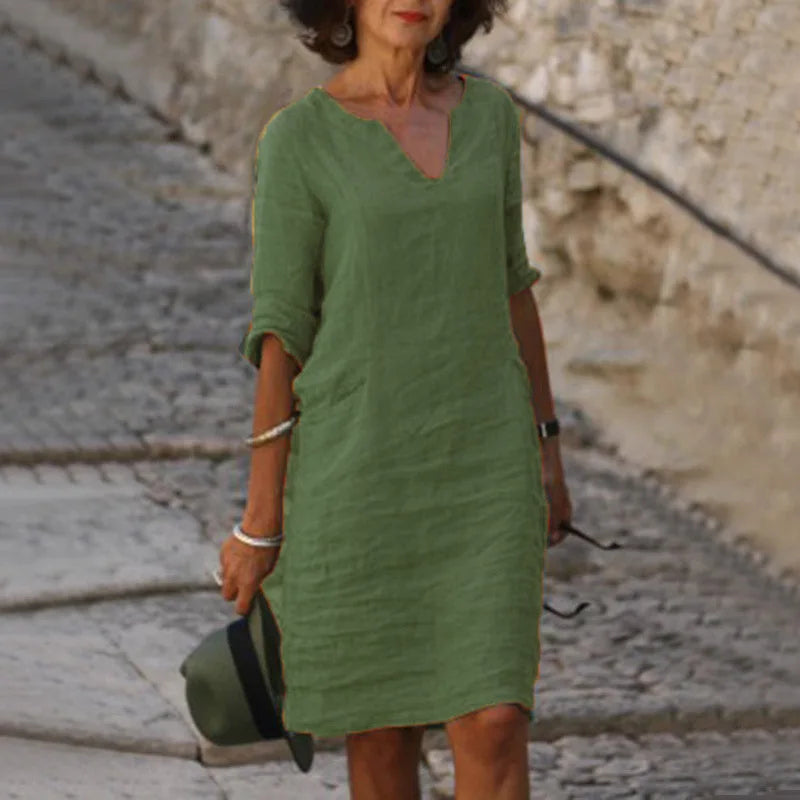 Mira – Casual katoenen vintage-geïnspireerde mini-jurk