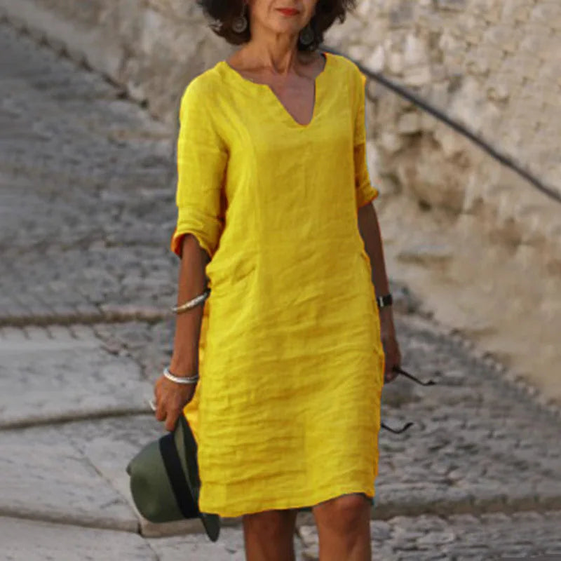 Mira – Casual katoenen vintage-geïnspireerde mini-jurk