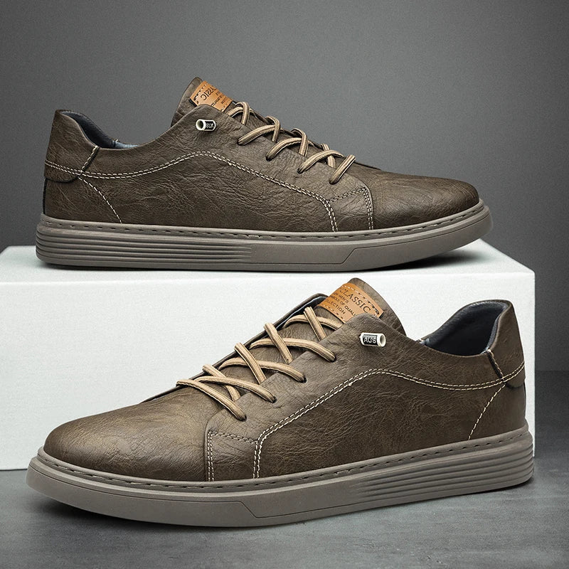 Oxfords lederen trainers