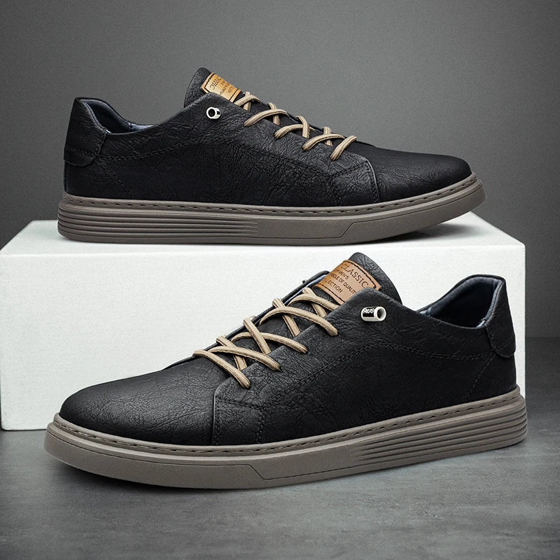 Oxfords lederen trainers