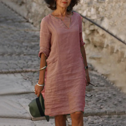 Mira – Casual katoenen vintage-geïnspireerde mini-jurk