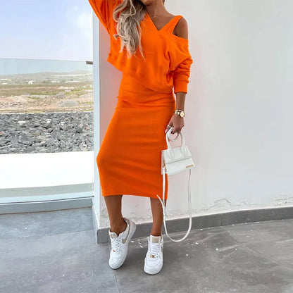 Juna - Elegante jurk met trui