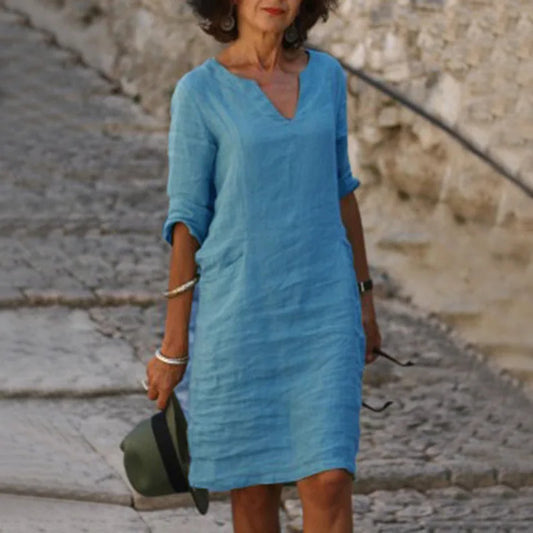 Mira – Casual katoenen vintage-geïnspireerde mini-jurk