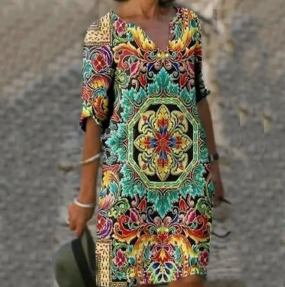 Mira – Casual katoenen vintage-geïnspireerde mini-jurk