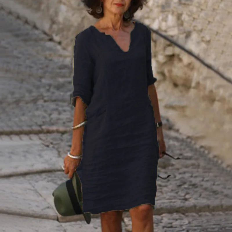 Mira – Casual katoenen vintage-geïnspireerde mini-jurk