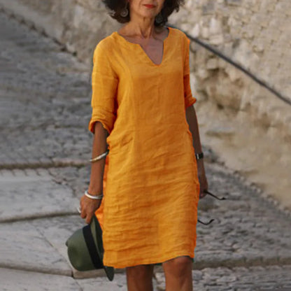 Mira – Casual katoenen vintage-geïnspireerde mini-jurk