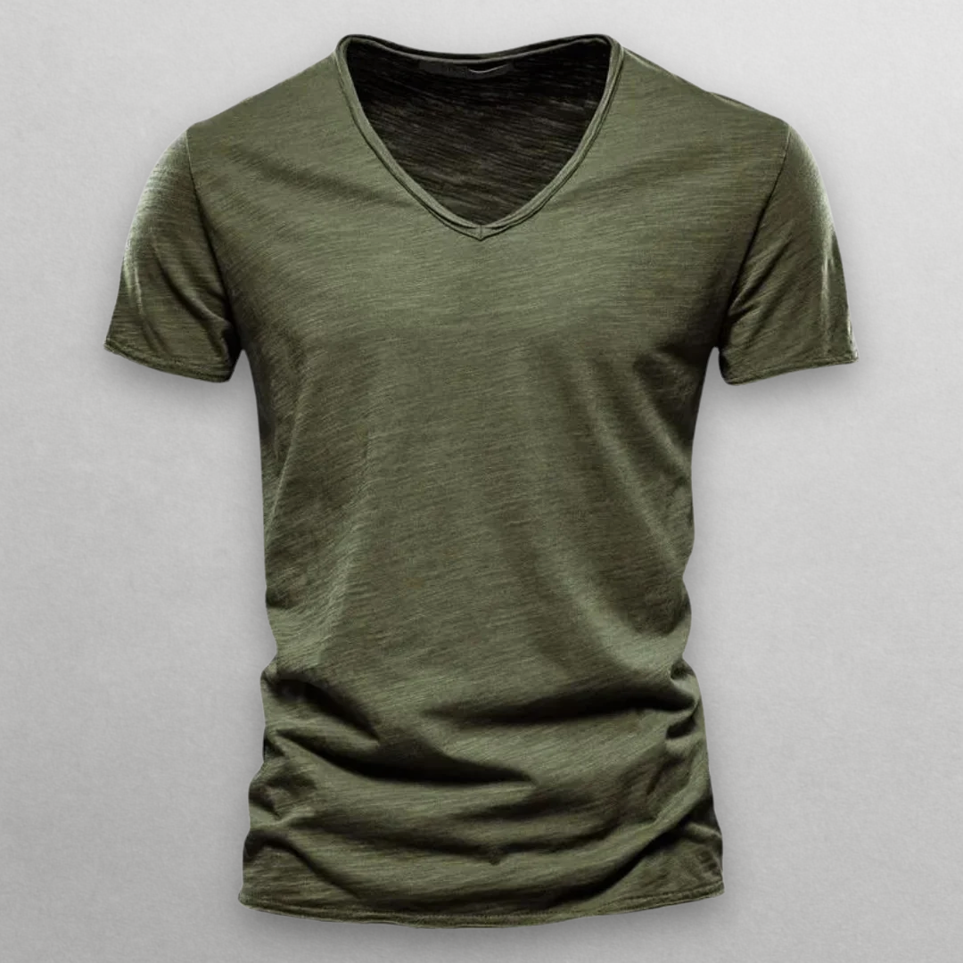 Shinari V-hals katoen T-shirt