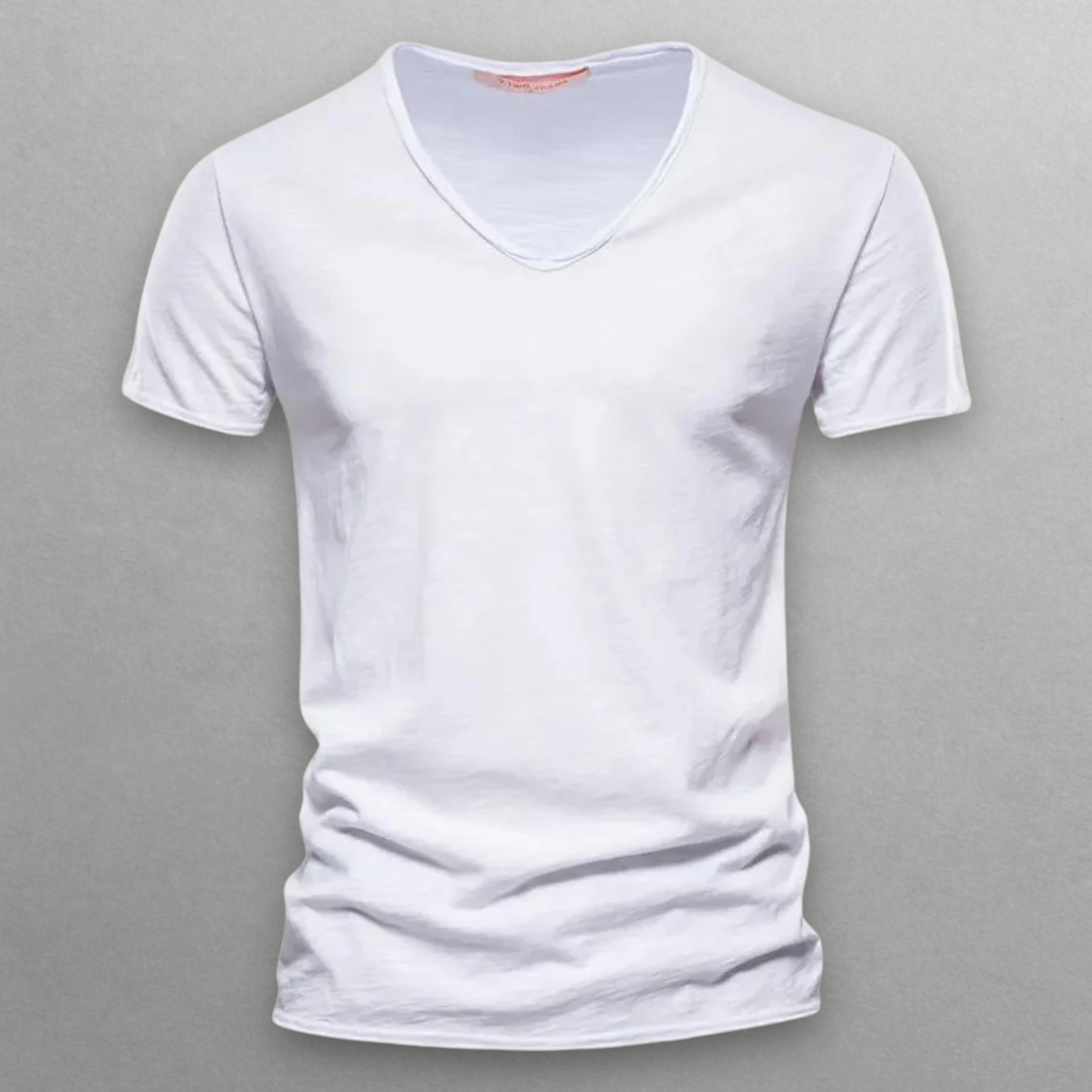 Shinari V-hals katoen T-shirt