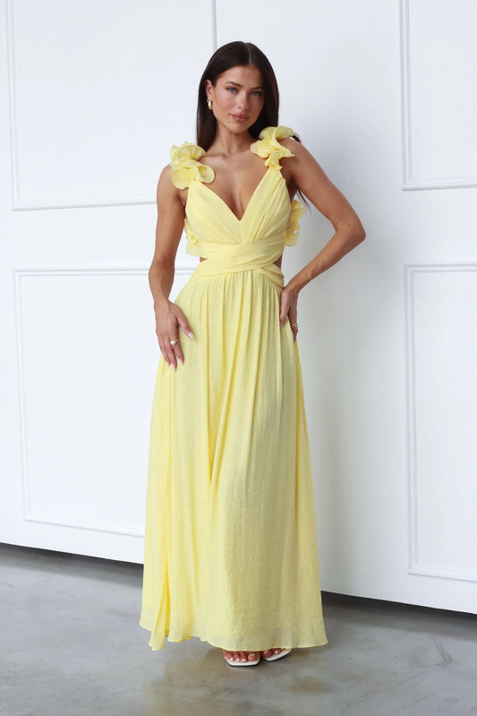 Halee - elegante jurk met diepe v -neck