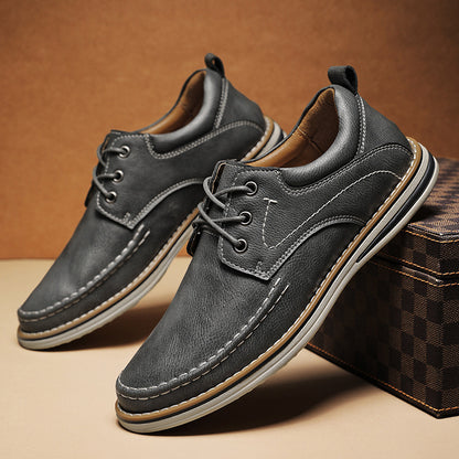 Monroe leren Moc Oxfords