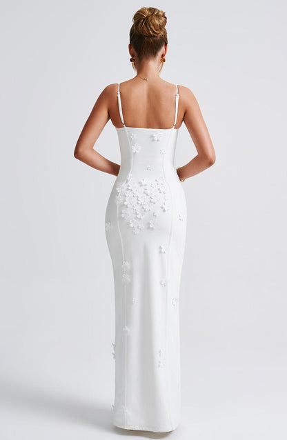 Bianca - Maxi-jurk met bloemenapplicatie