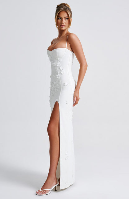Bianca - Maxi-jurk met bloemenapplicatie