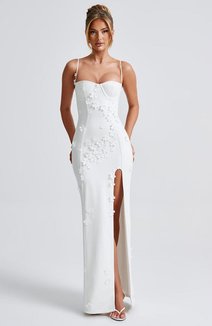 Bianca - Maxi-jurk met bloemenapplicatie