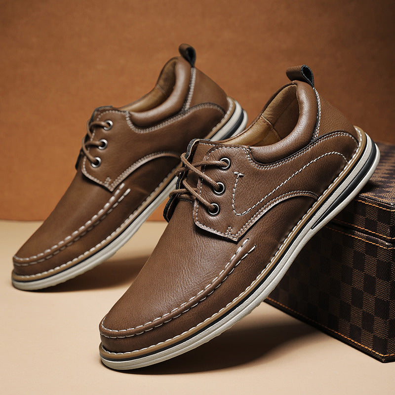 Monroe leren Moc Oxfords