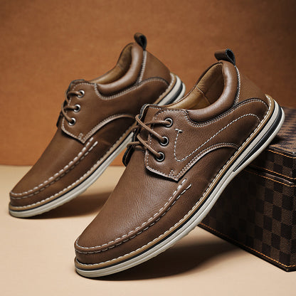 Monroe leren Moc Oxfords